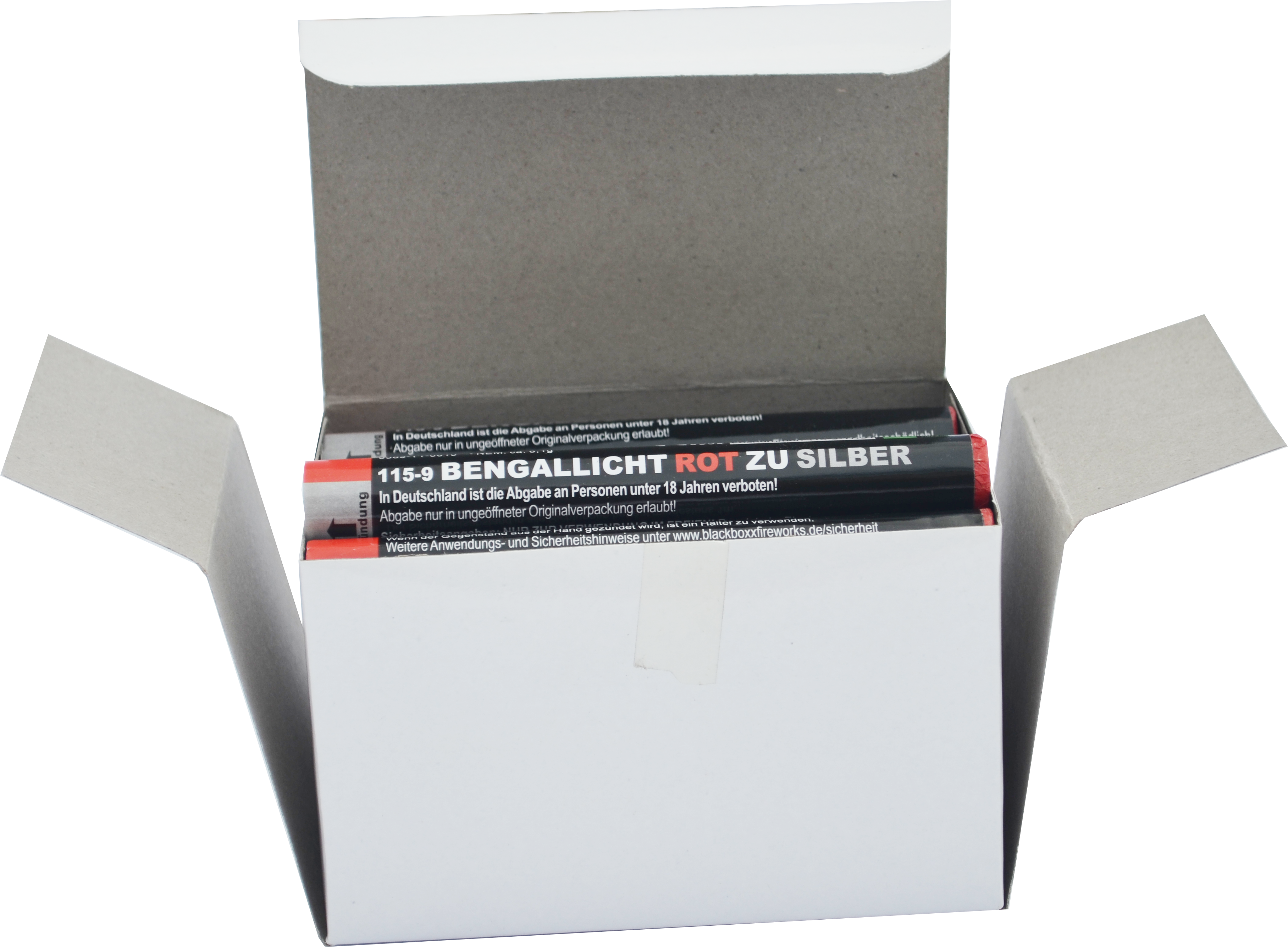 Blackboxx | Bengallicht | Rot zu Silber