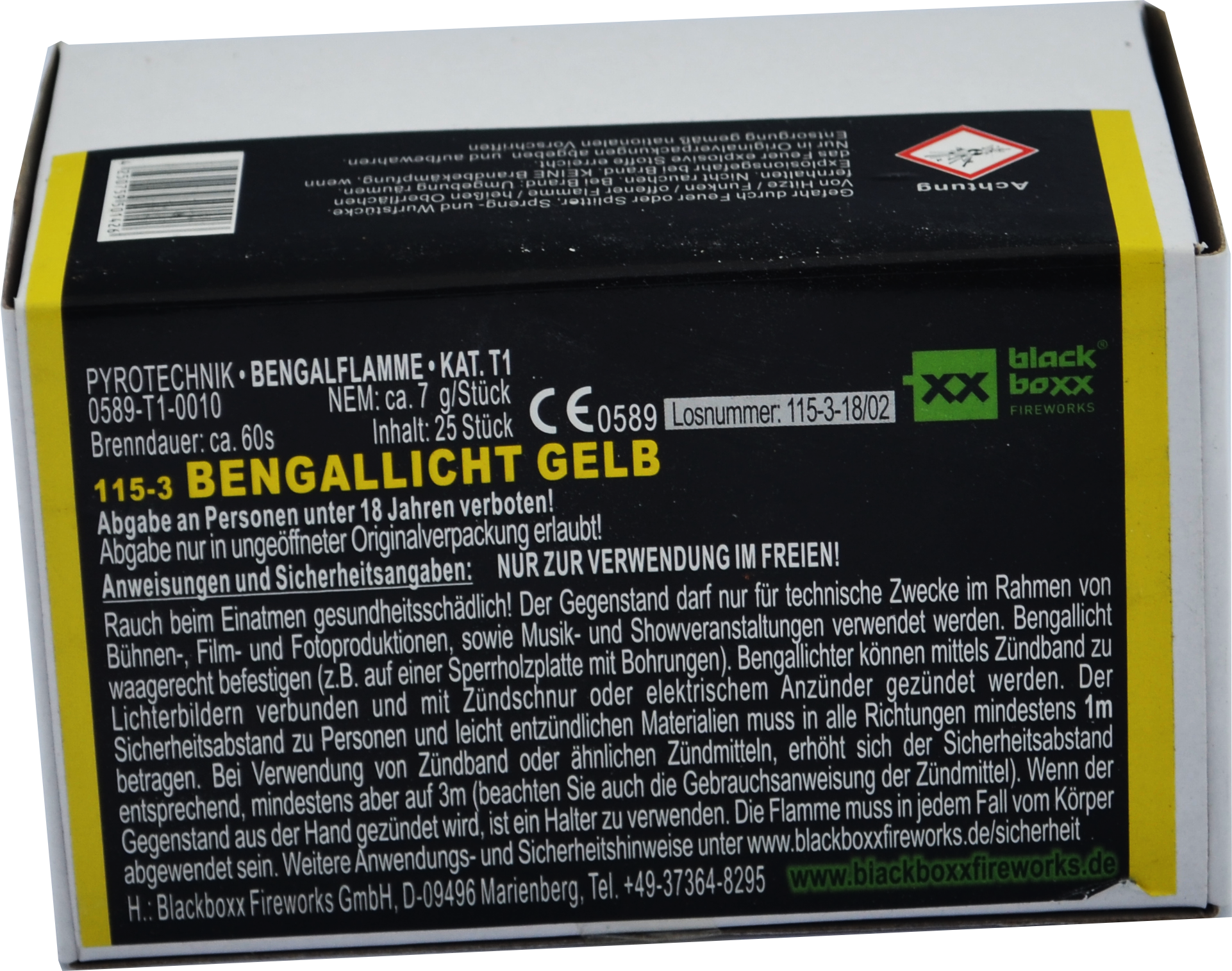 Blackboxx | Bengallicht | Gelb